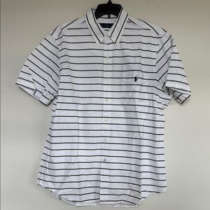 Ralph Lauren White and Black Striped Casual Shirt